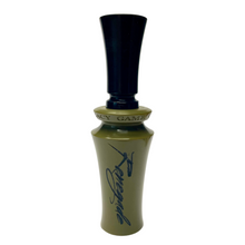 Load image into Gallery viewer, Olive and black duck call on a white background
